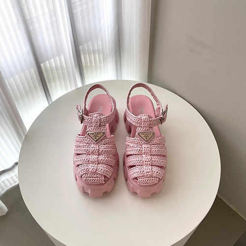 프라다신상 여성 샌들 (굽높이 6cm)PD2305013
