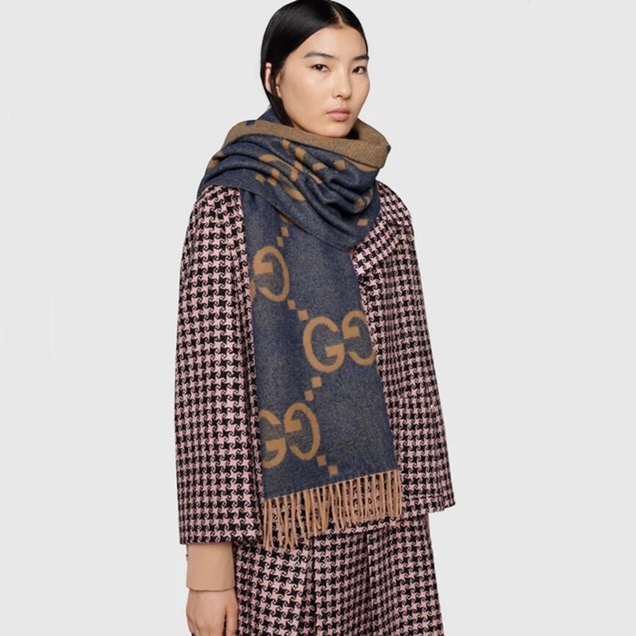 구찌 여성 그레이 머플러 - Gucci Womens Gray Muffler - gu7115x
