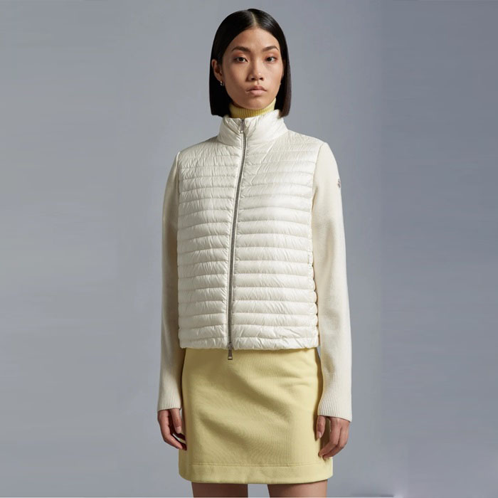 몽클레르 패딩 울 가디건 화이트 9B00017 - Moncler Padded Wool Cardigan White