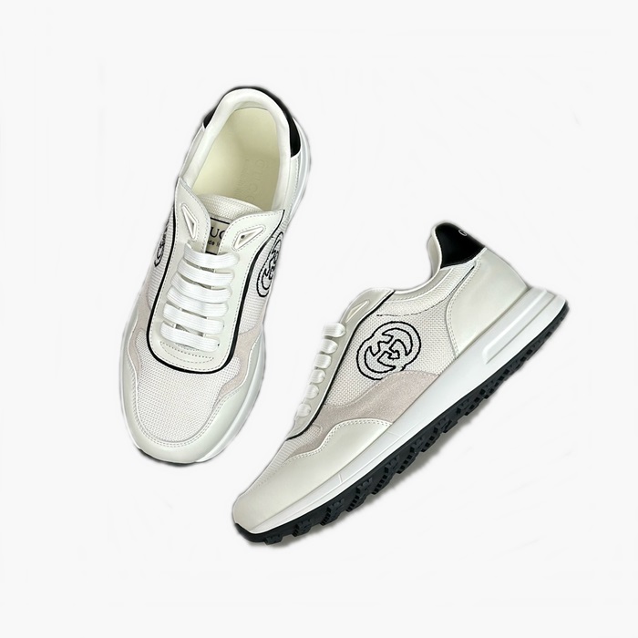 구찌 남성 화이트 스니커즈 - Gucci Mens White Sneakers - gus7848x
