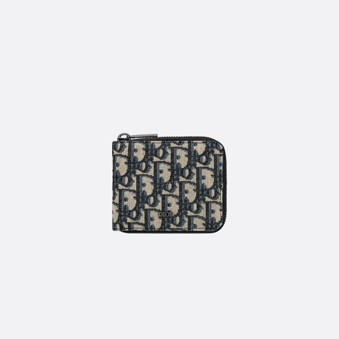 디올 여성 네이비 오블리크 지갑 - Dior Womens Navy Wallets - diw7001x