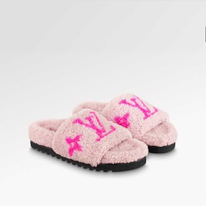 루이비통 여성 봄 디아 플랫뮬 시어링 슬리퍼 - Louis vuitton Womens Slipper - lvs5678x