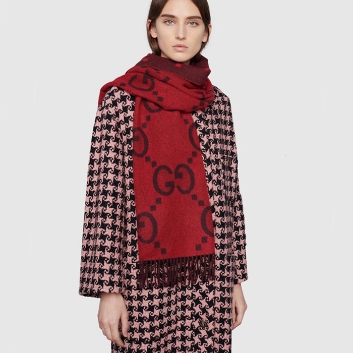 구찌 여성 레드 머플러 - Gucci Womens Red Muffler - acc7762x