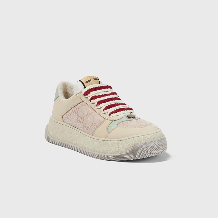 구찌 여성 스크리너 GG 베이지/핑크 캔버스 스니커즈 【매장-150만원대】 - Gucci Womens Pink Sneakers - gu5046x