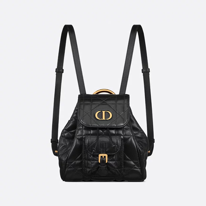 디올 카로 스몰 백팩 매크로까나쥬 카프스킨 블랙 M6302UNOZ - Dior Caro Small Backpack Macrocannage Calfskin Black