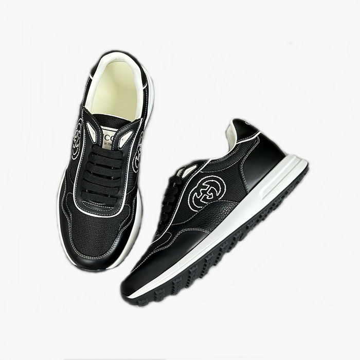 구찌 남성 블랙 스니커즈 - Gucci Mens Black Sneakers - gus7847x