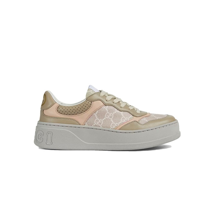 구찌 남/녀 GG 슈프림 캔버스 베이지 스니커즈 【매장-140만원대】 - Gucci Unisex Beige Sneakers - gu5024x