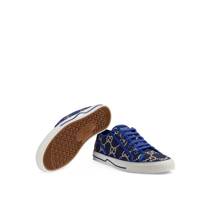 구찌 남성 블루 테니스 스니커즈 - Gucci Mens Tennis Sneakers - gus5114x