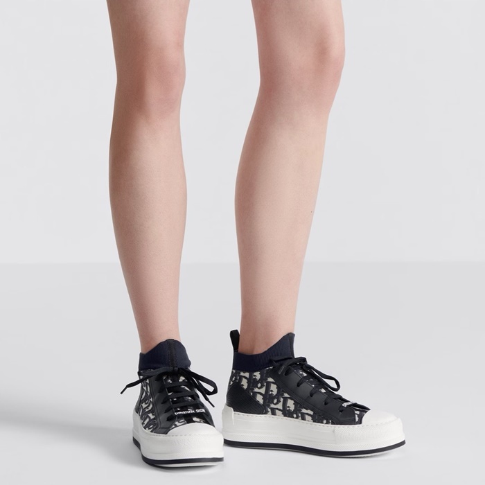 디올 여성 네이비 하이탑 스니커즈 - Dior Womens Navy Sneakers - dis5602x