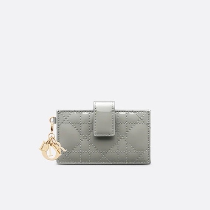 디올 여성 그레이 카드 지갑 - Dior Womens Gray Jasmine Wallet - diw7180x