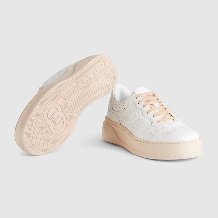구찌 남/녀 화이트 스니커즈 - Gucci Unisex White Sneakers - gus5536x