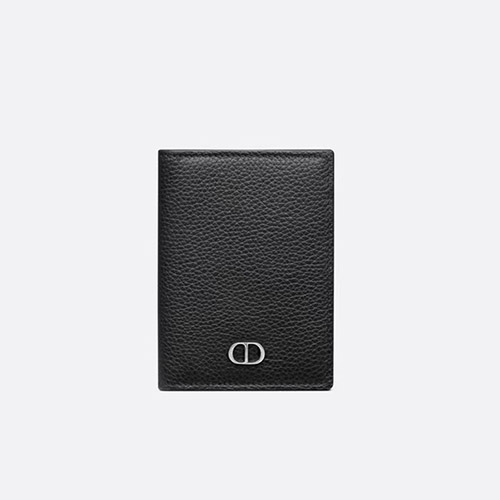 디올 남성 CD 아이콘 시그니처 2단 카드지갑 - Dior Mens Black Wallets - di5688x