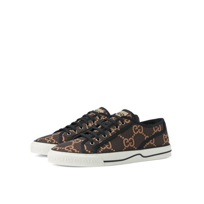 구찌 남/녀 브라운 테니스 스니커즈 - Gucci Unisex Tennis Sneakers - gus5113x