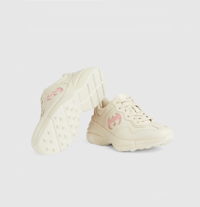 구찌 남/녀 화이트 라이톤 스니커즈 【매장-140만원대】 - Gucci Unisex White Sneakers - gu5109x