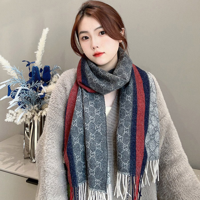 구찌 GG 자카드 머플러 - Gucci GG Jacquard Scarf - acc7882x