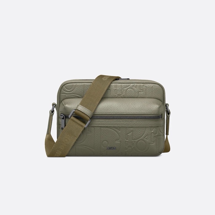 디올 라이더 2 집 메신저백 디올 그래비티 레더 그레인드 카프스킨 카키 1ESPO340LLG - Dior Rider 2.0 Zipped Messenger Bag Dior Gravity Leather Grained Calfskin Khaki