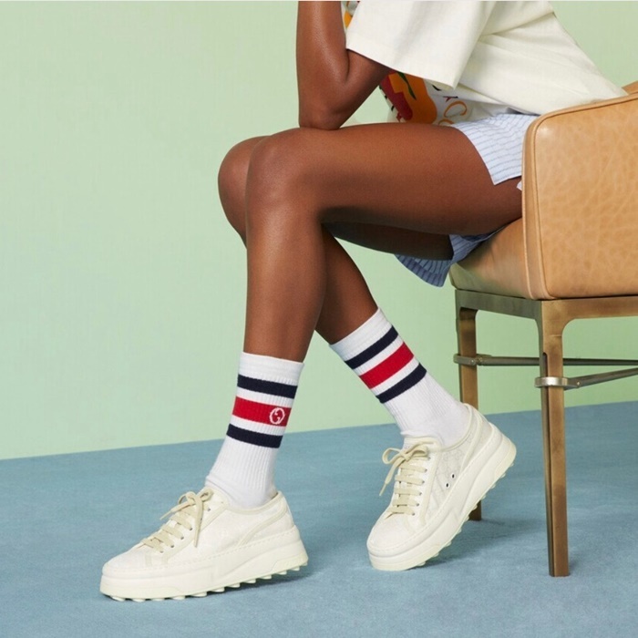 구찌 여성 화이트 스니커즈 - Gucci Womens White Sneakers - gus7624x