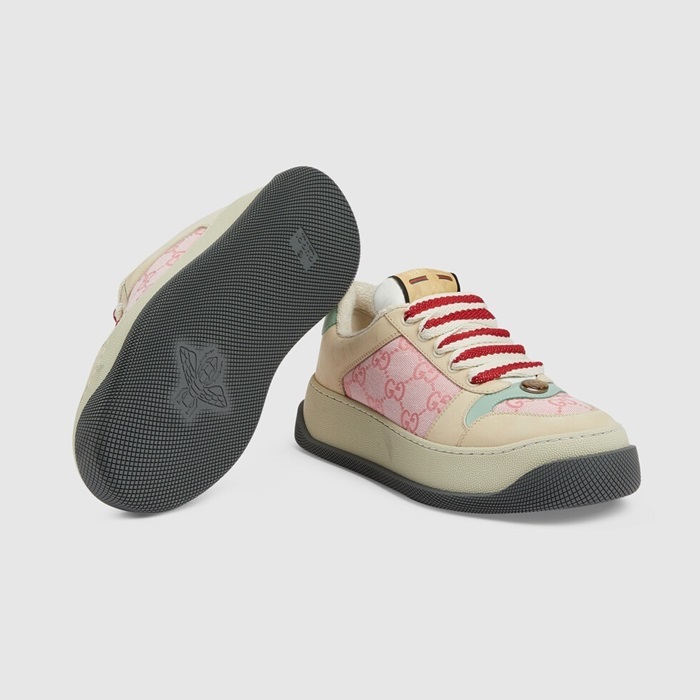 구찌 남/녀 핑크 스니커즈 - Gucci Unisex Pink Sneakers - gus5534x