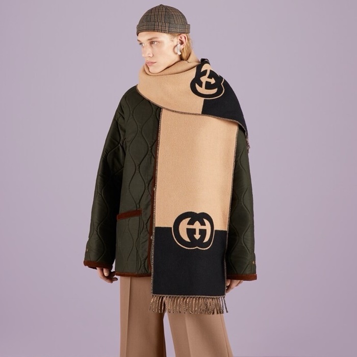 구찌 남성 카멜 머플러 - Gucci Mens Camel Muffler - gu7120x