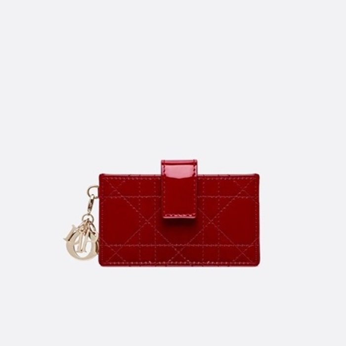 디올 여성 레드 카드 지갑 - Dior Womens Red Jasmine Wallet - diw7182x