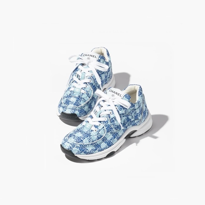 샤넬 여성 블루 스니커즈 - Chanel Womens Blue Sneakers - chs7764x