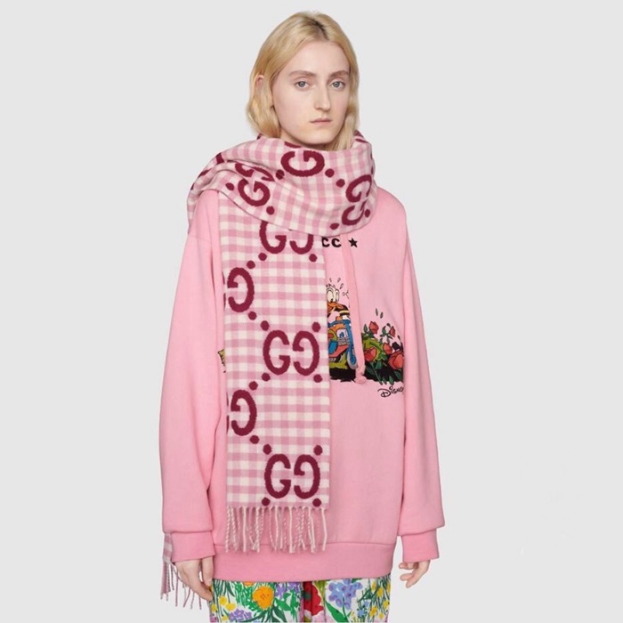 구찌 여성 핑크 머플러 - Gucci Womens Pink Muffler - gu7143x