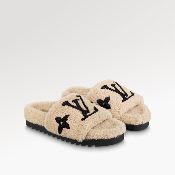 루이비통 여성 봄 디아 플랫뮬 시어링 슬리퍼 - Louis vuitton Womens Slipper - lvs5677x