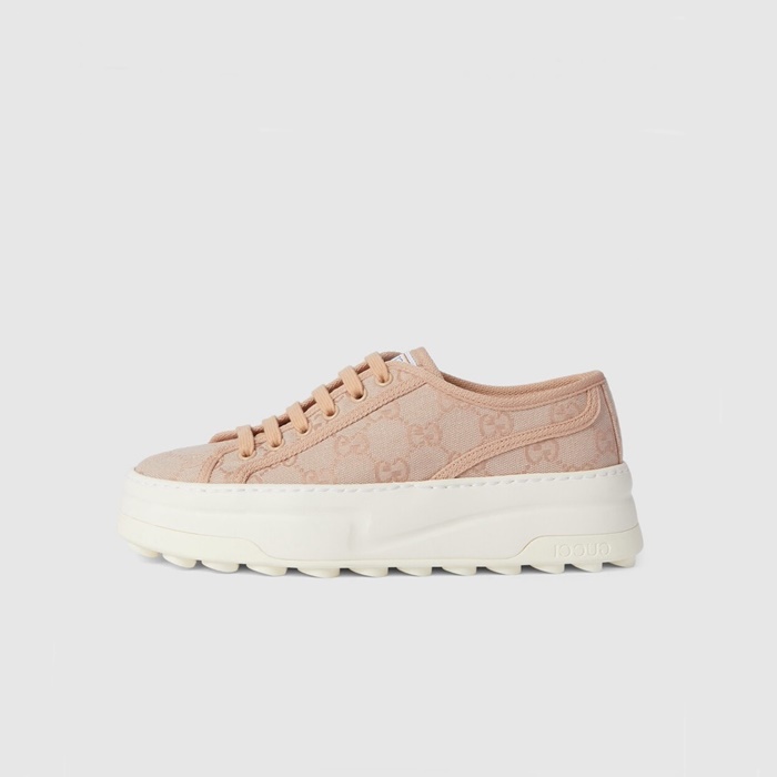 구찌 여성 핑크 스니커즈 - Gucci Womens Pink Sneakers - gus7623x