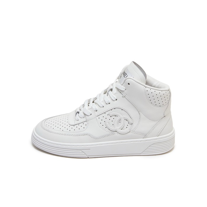 샤넬 여성 화이트 하이탑 스니커즈 - Chanel Womens White Sneakers - chs7369x