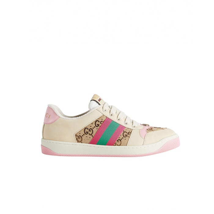 구찌 남/녀 GG 스크리너 스니커즈 【매장-120만원대】 - Gucci Unisex Pink Sneakers - gu5036x