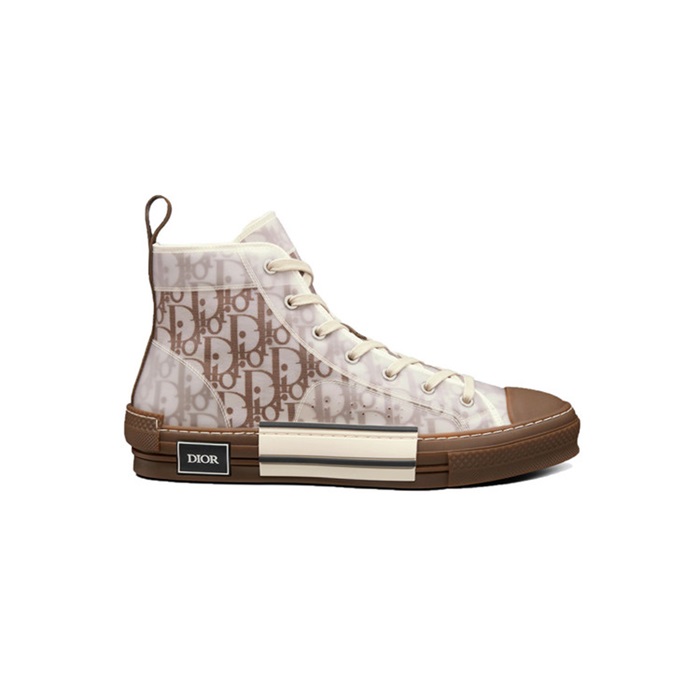 디올 남성 B23 하이탑 오블리크 캔버스 커피 스니커즈 【매장-180만원대】 - Dior Mens Brown Sneakers - di5722x