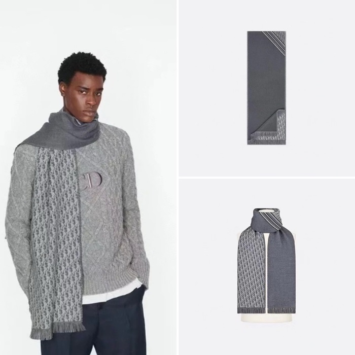 디올 남성 오블리크 머플러 - Dior Mens Oblique Muffler - acc5398x