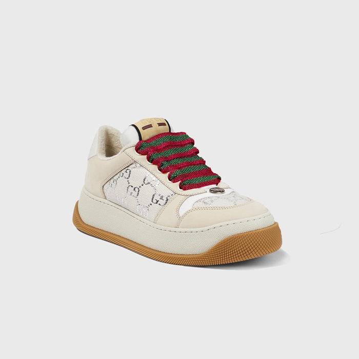 구찌 여성 스크리너 GG 베이지 캔버스 스니커즈 【매장-150만원대】 - Gucci Womens Beige Sneakers - gu5044x