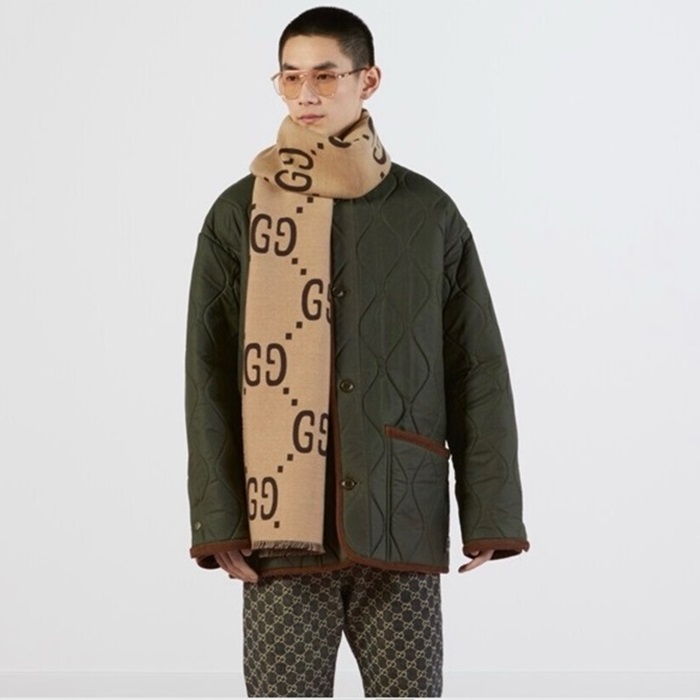 구찌 남성 카멜 머플러 - Gucci Mens Camel Muffler - gu7120x