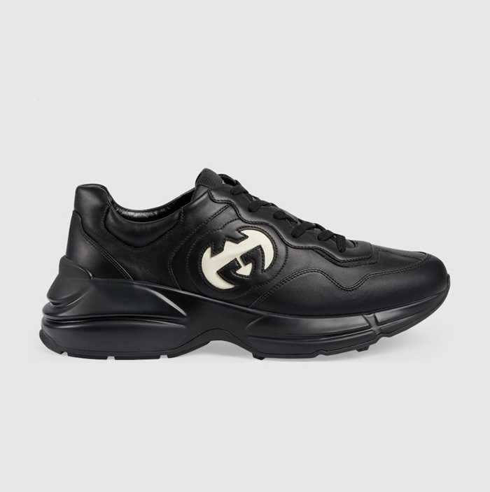 구찌 남/녀 블랙 라이톤 스니커즈 【매장-140만원대】 - Gucci Unisex Black Sneakers - gu5107x