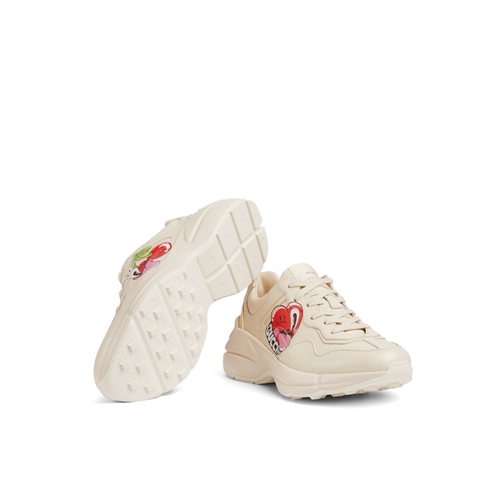 구찌 남/녀 아이보리 라이톤 - Gucci Unisex Ivory Sneakers - gus7125x