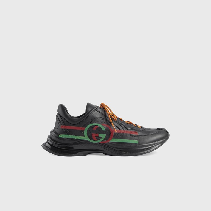 구찌 남/녀 런 블랙 스니커즈 【매장-160만원대】 - Gucci Unisex Black Sneakers - gu5973x