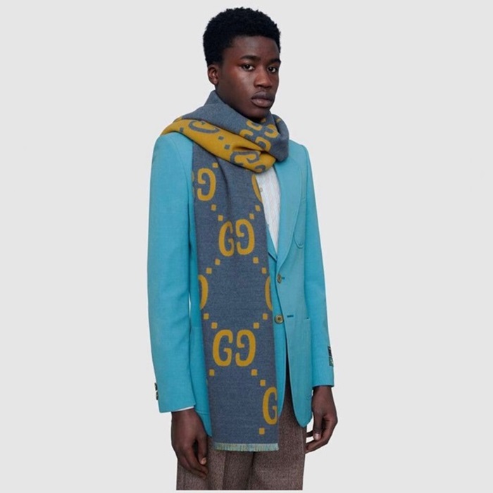 구찌 남/녀 블루 머플러 - Gucci Unisex Blue Muffler - acc7759x