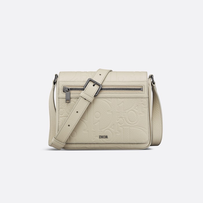 디올 메신저백 플랩 디올 그래비티 레더 그레인드 카프스킨 베이지 1ESPO329LLG - Dior Messenger Bag with Flap Dior Gravity Leather Grained Calfskin Beige