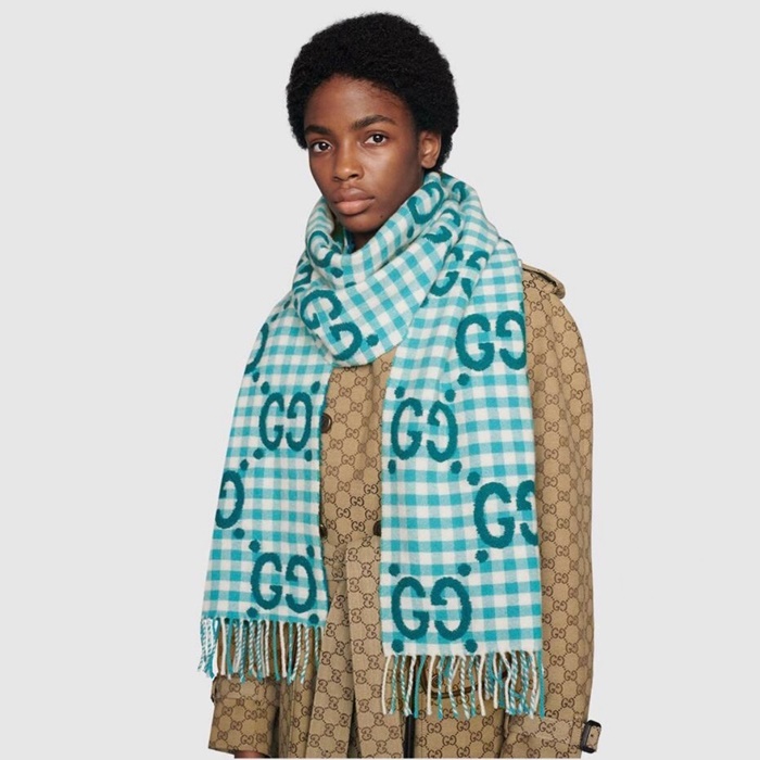 구찌 여성 블루 머플러 - Gucci Womens Blue Muffler - acc7338x