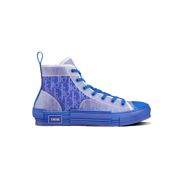 디올 남성 B23 하이탑 오블리크 캔버스 블루 스니커즈 【매장-180만원대】 - Dior Mens Blue Sneakers - di5720x