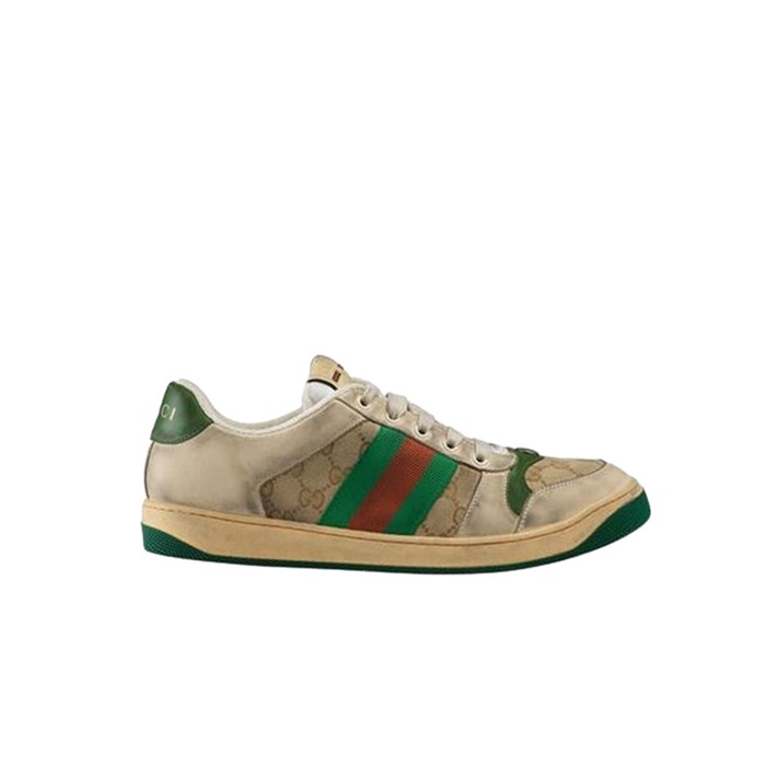 구찌 남/녀 스크리너 레더 스니커즈 570442 【매장-120만원대】 - Gucci Unisex Green Sneakers - gu5037x