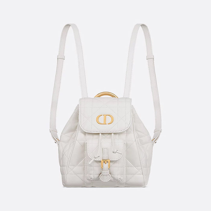 디올 카로 스몰 백팩 매크로까나쥬 카프스킨 라떼 M6302UNOZ - Dior Caro Small Backpack Macrocannage Calfskin Latte