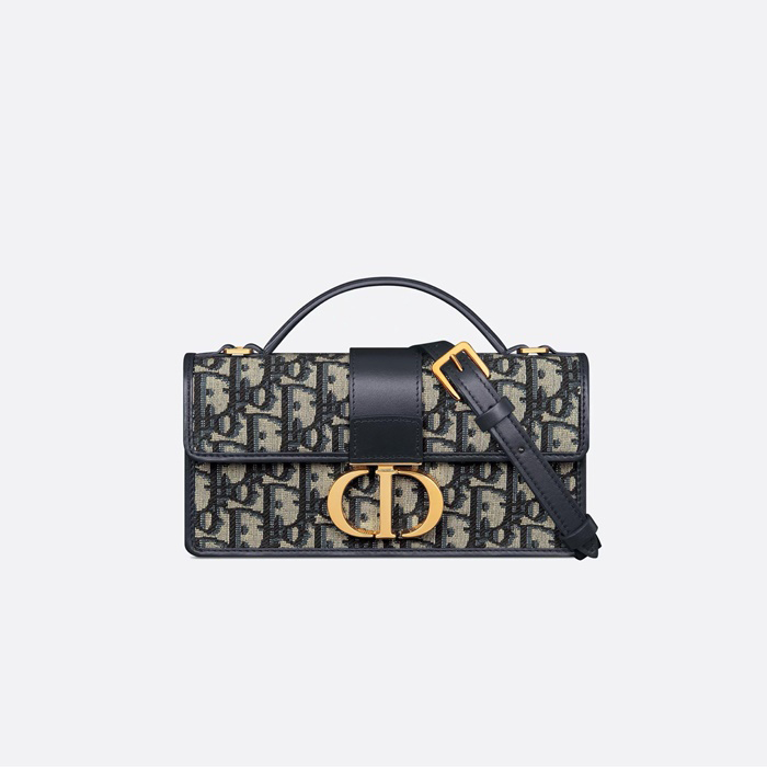 디올 미스 몽테인 미니 백 블루 디올 오블리크 자카드 S2356UTZQ - Dior Miss Montaigne Mini Bag Blue Dior Oblique Jacquard