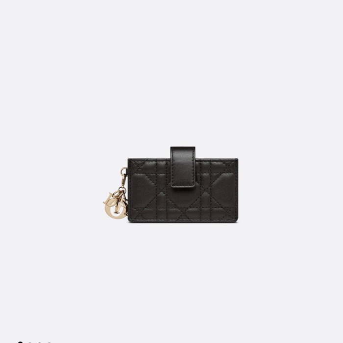 디올 여성 블랙 카드 지갑 - Dior Womens Black Card Wallet - diw7174x