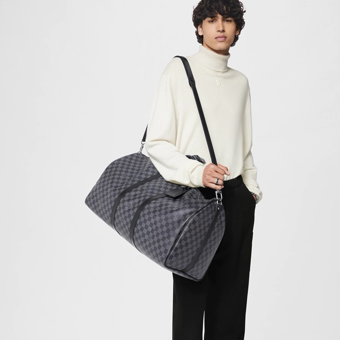 루이비통 남성 다미에 그라파이트 키폴 반둘리에 55 N41413 - Louis vuitton Mens Damier Keepall 