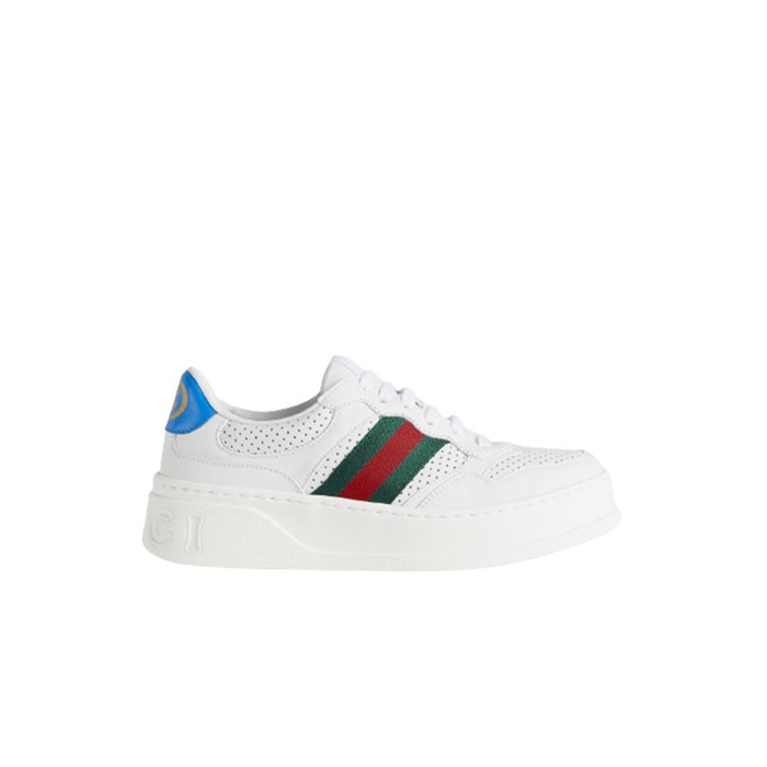 구찌 여성 화이트 레더 웹 디테일 스니커즈【매장-150만원대】 - Gucci Womens White Sneakers - gu5072x