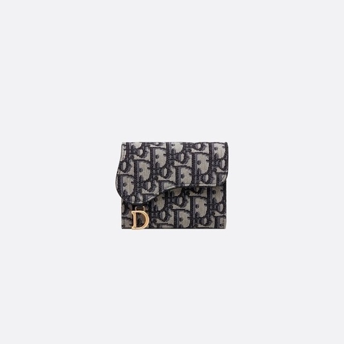 디올 여성 네이비 오블리크 지갑 - Dior Womens Navy Wallets - diw7040x