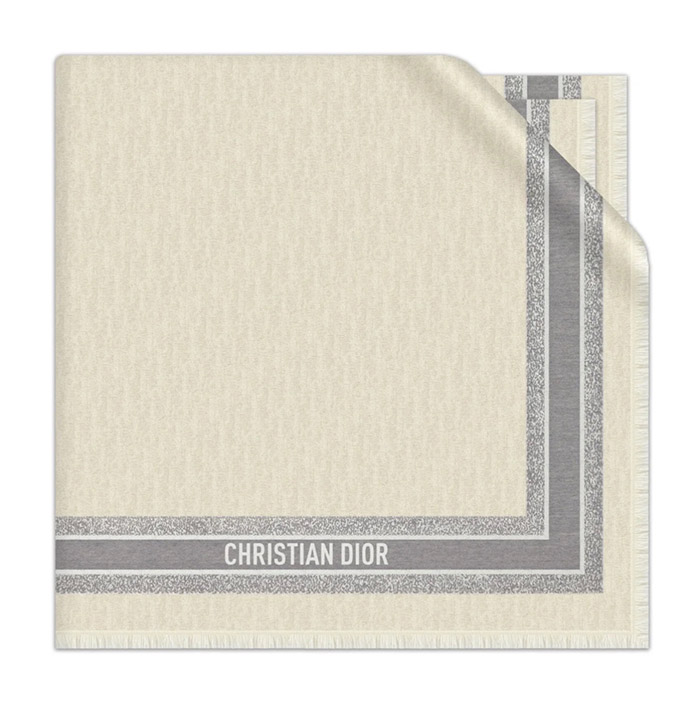 디올 여성 화이트 머플러 - Dior Womens White Muffler - S5338x