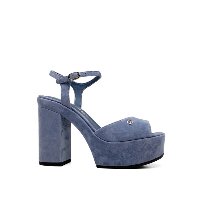 샤넬 여성 하이힐 슬링백 - Chanel Womens Blue Slingback - chs7468x